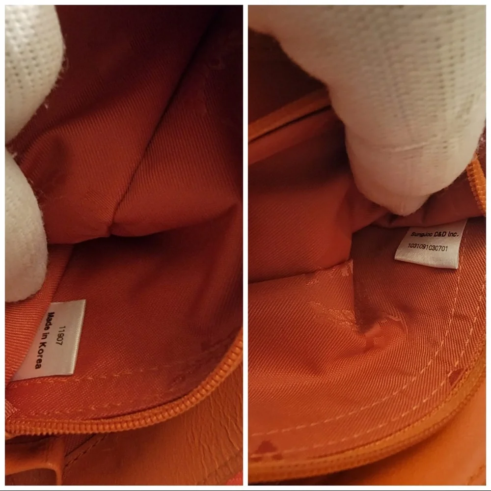 Mcm Orange Caviar Leather wallet - Picture 3 of 6